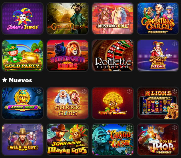 Juegos disponibles